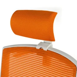 Sedia Ufficio Ergonomica Akira white con poggiatesta