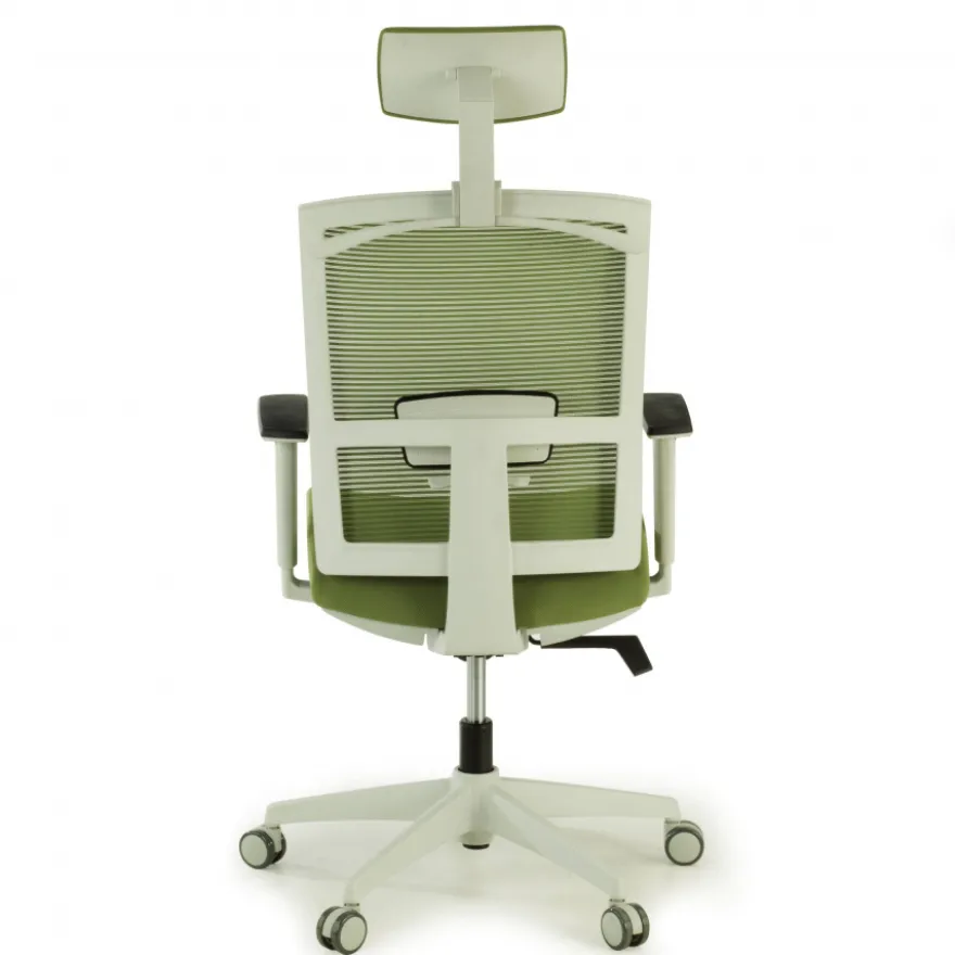 Sedia Ufficio Ergonomica Akira white con poggiatesta