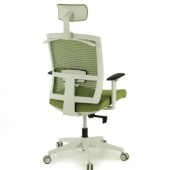 Sedia Ufficio Ergonomica Akira white con poggiatesta