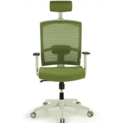 Sedia Ufficio Ergonomica Akira white con poggiatesta