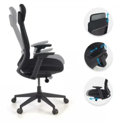 Sedia Ufficio Ergonomica Intouch black, Completamente Regolabile