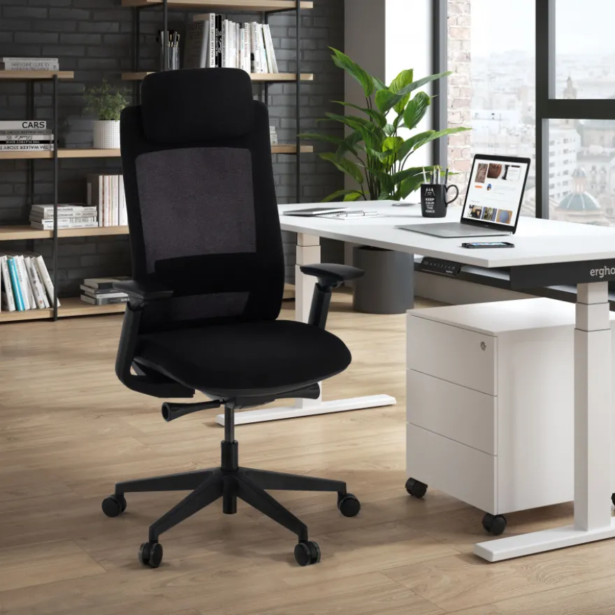 Sedia Ufficio Ergonomica Intouch black, Completamente Regolabile