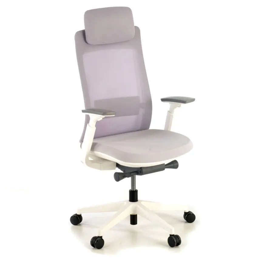 Sedia Ufficio Ergonomica Intouch white, Completamente Regolabile