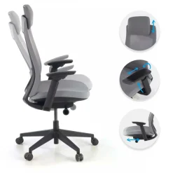Sedia Ufficio Ergonomica Intouch black, Completamente Regolabile