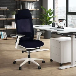 Sedia Ufficio Ergonomica Intouch white, Completamente Regolabile