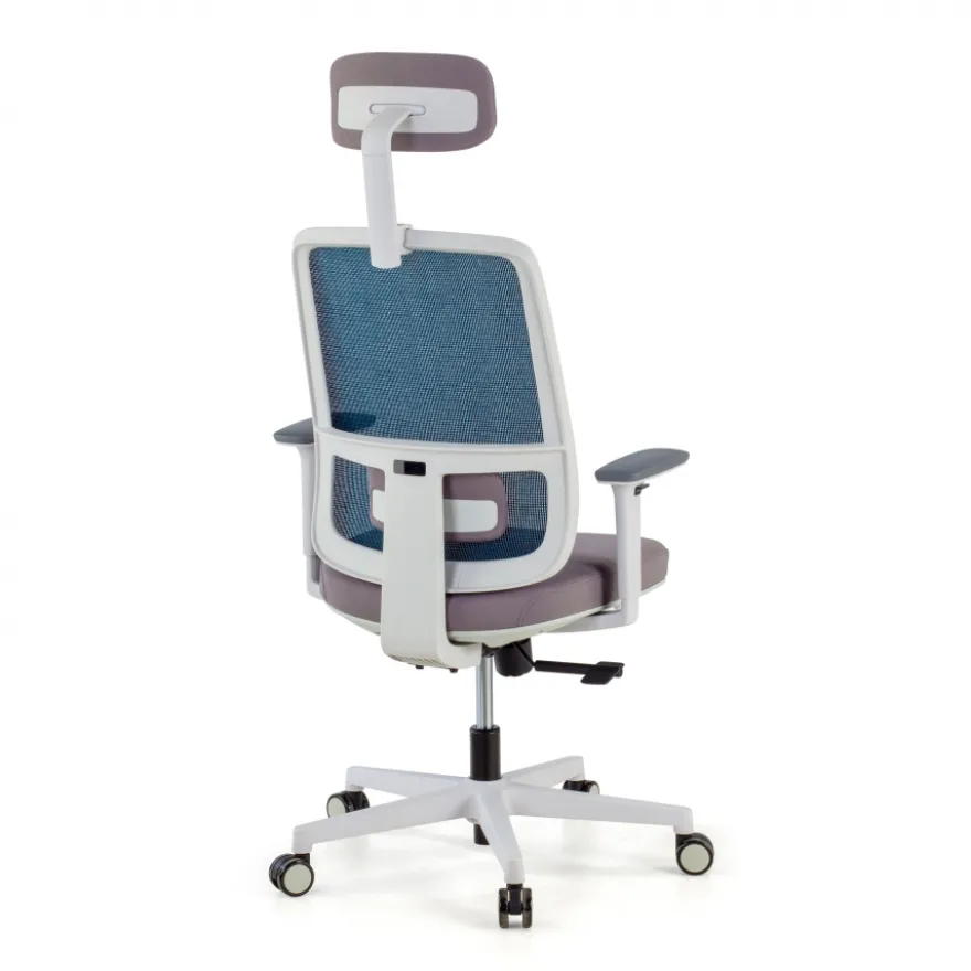 Sedia Ufficio Ergonomica Kaito white con poggiatesta