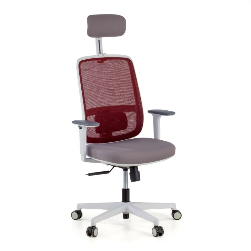 Sedia Ufficio Ergonomica Kaito white con poggiatesta