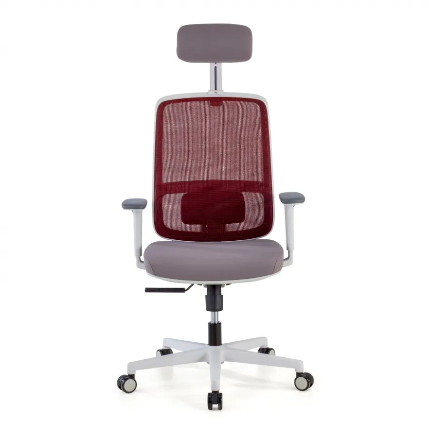 Sedia Ufficio Ergonomica Kaito white con poggiatesta