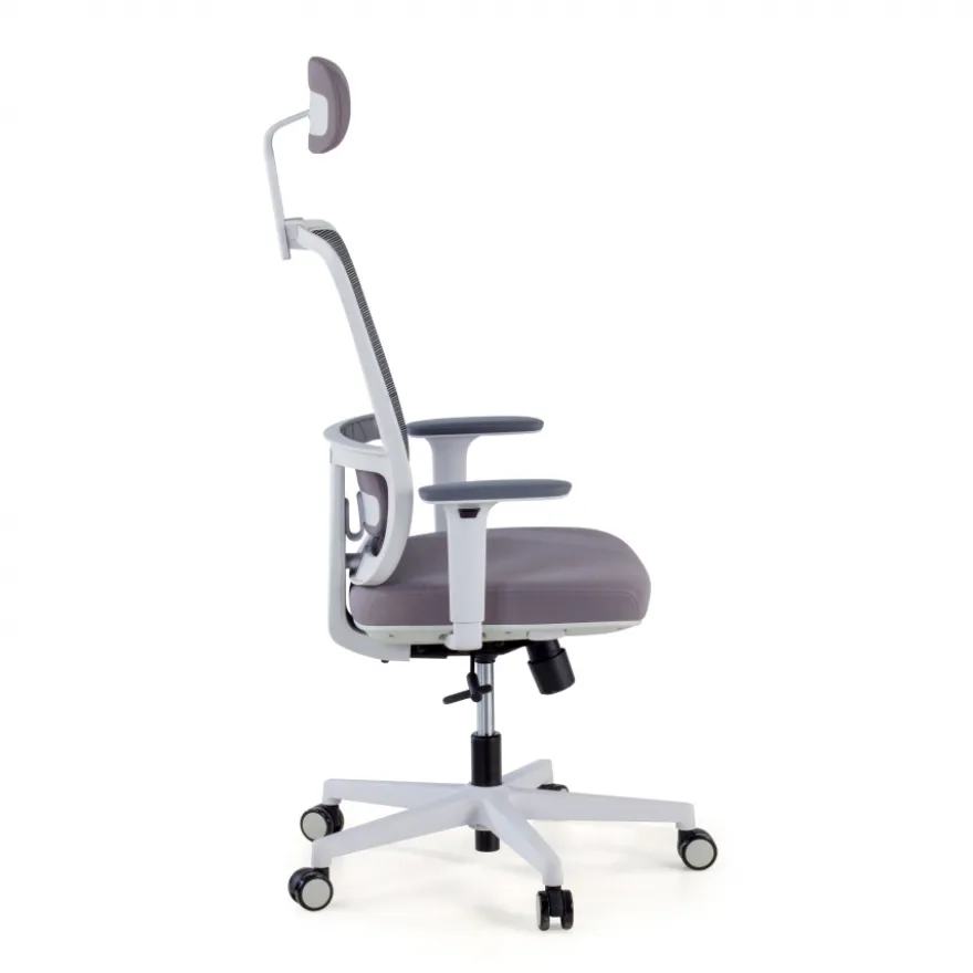 Sedia Ufficio Ergonomica Kaito white con poggiatesta