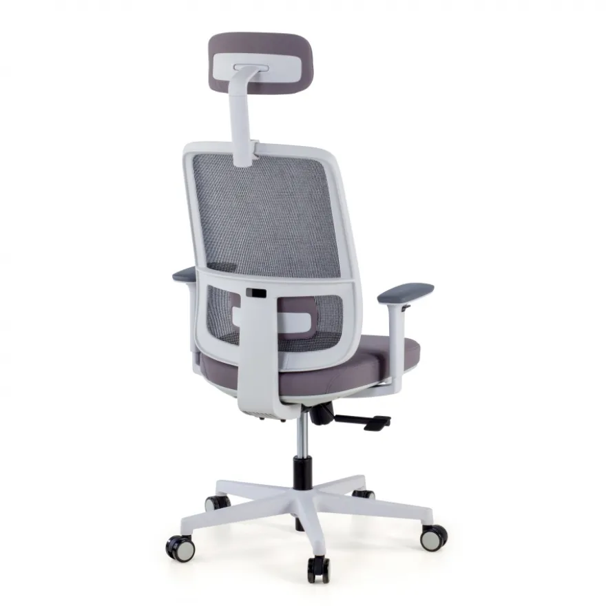 Sedia Ufficio Ergonomica Kaito white con poggiatesta