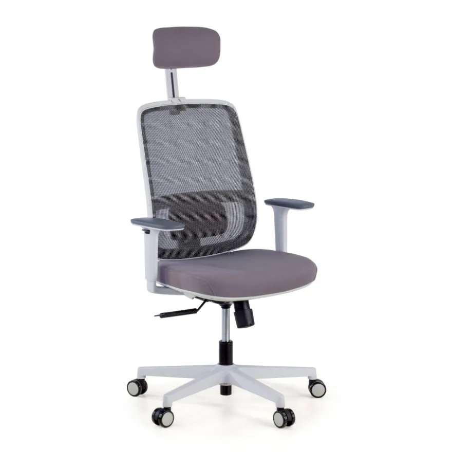 Sedia Ufficio Ergonomica Kaito white con poggiatesta