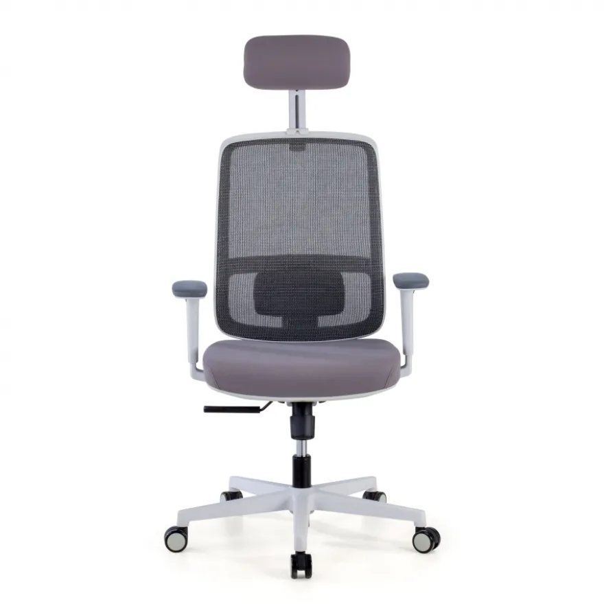 Sedia Ufficio Ergonomica Kaito white con poggiatesta