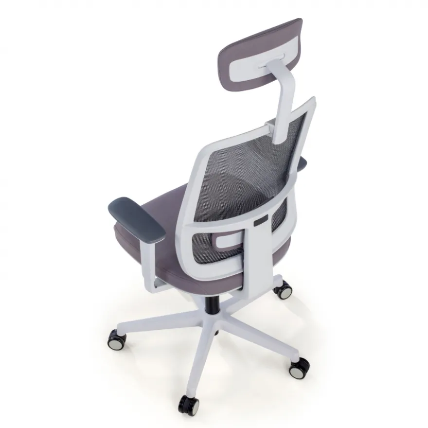 Sedia Ufficio Ergonomica Kaito white con poggiatesta