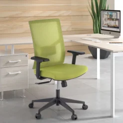 Sedia Ufficio Ergonomica Verdi, braccioli regolabili, supporto lombare,
