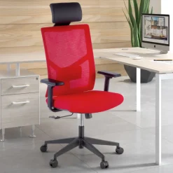 Sedia Ufficio Ergonomica Verdi, braccioli regolabili, con poggiatesta