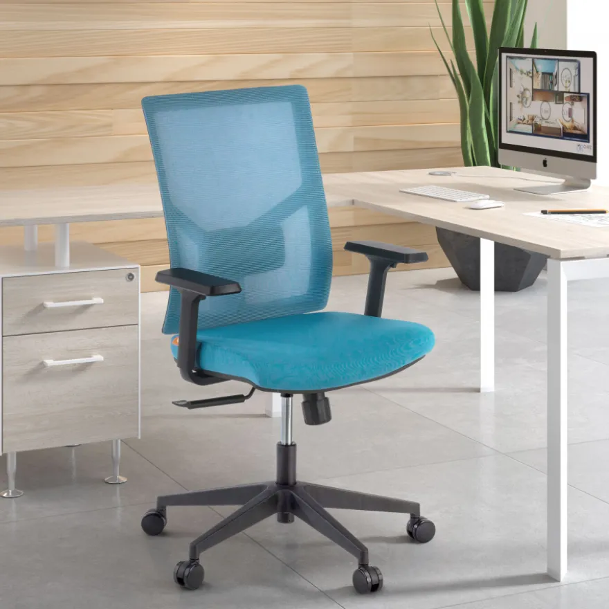 Sedia Ufficio Ergonomica Verdi, braccioli regolabili, supporto lombare,