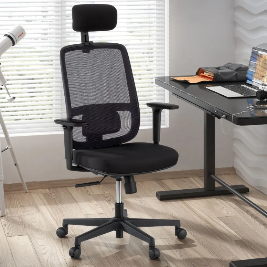 Sedia Ufficio Professionale Kaito white con poggiatesta