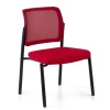 Sedia visitatore Hermes, base a 4 gambe, seduta ampia, schienale in rete