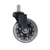 Set di ruote 11x75mm silenziose, design moderno, trasparenti
