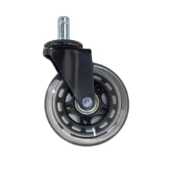 Set di ruote 11x75mm silenziose, design moderno, trasparenti