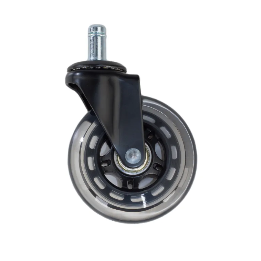 Set di ruote 11x75mm silenziose, design moderno, trasparenti