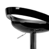 Sgabello alto Danko in plastica con base in metallo e poggiapiedi ad anello