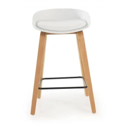 Sgabello alto Helsinki in stile nordico con gambe in legno