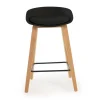 Sgabello alto Helsinki in stile nordico con gambe in legno