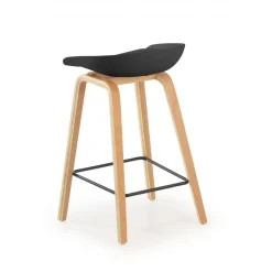 Sgabello alto Helsinki in stile nordico con gambe in legno