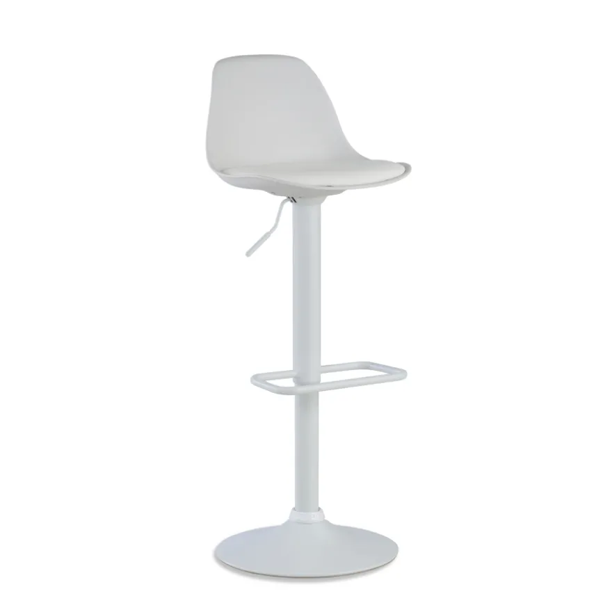 Sgabello alto Norway con gambe in metallo, design moderno