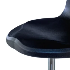 Sgabello da lavoro con schienale Polytec, ergonomico