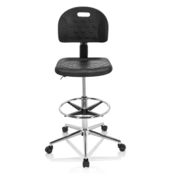 Sgabello da lavoro MaxWork X1, poliuretano rigido, anello poggiapiedi