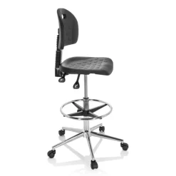 Sgabello da lavoro MaxWork X1, poliuretano rigido, anello poggiapiedi