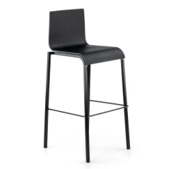 Sgabello da ufficio con schienale Alea, seduta ergonomica
