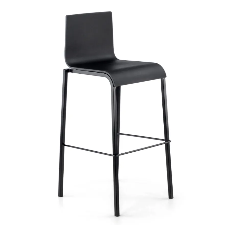 Sgabello da ufficio con schienale Alea, seduta ergonomica