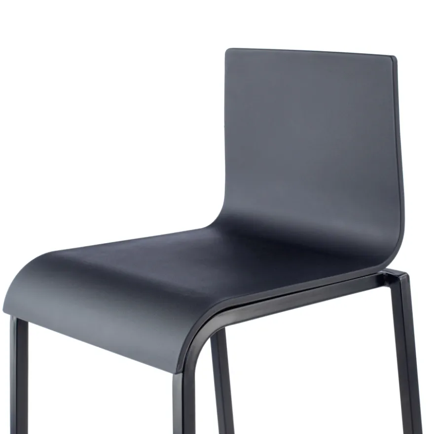 Sgabello da ufficio con schienale Alea, seduta ergonomica