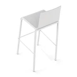 Sgabello da ufficio con schienale Alea, seduta ergonomica