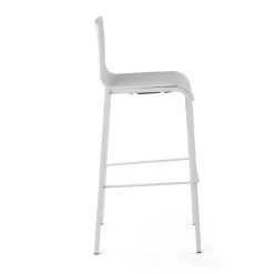Sgabello da ufficio con schienale Alea, seduta ergonomica