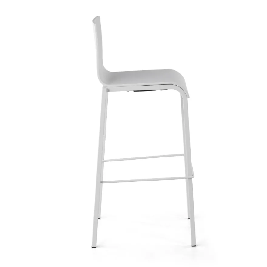 Sgabello da ufficio con schienale Alea, seduta ergonomica