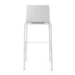 Sgabello da ufficio con schienale Alea, seduta ergonomica