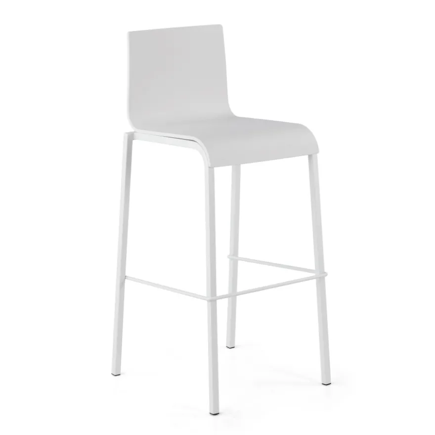 Sgabello da ufficio con schienale Alea, seduta ergonomica
