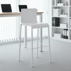 Sgabello da ufficio con schienale Alea, seduta ergonomica