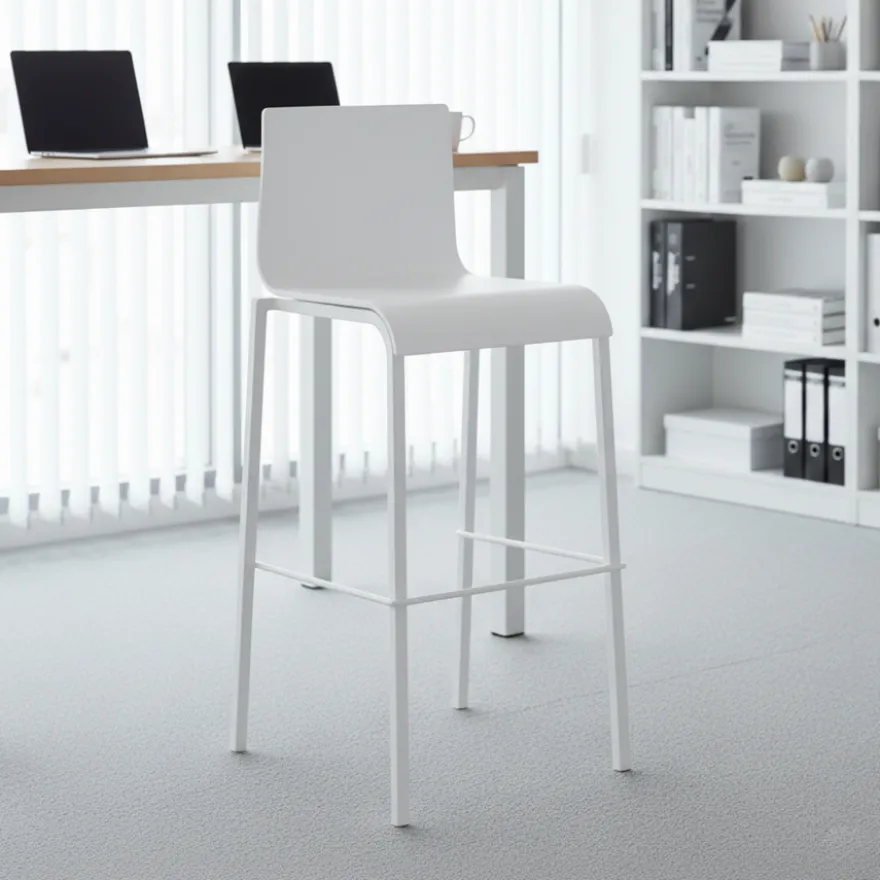Sgabello da ufficio con schienale Alea, seduta ergonomica