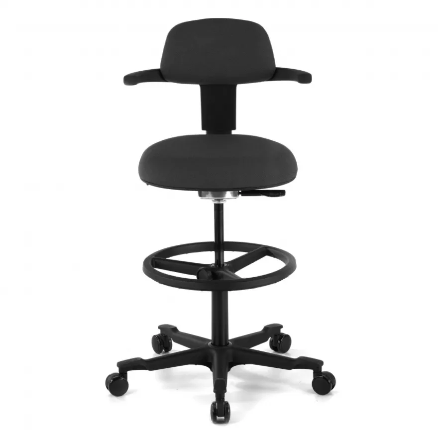 Sgabello da Ufficio Ergonomico Erghos, sedile reclinabile, girevole