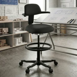 Sgabello da Ufficio Ergonomico Erghos, sedile reclinabile, girevole