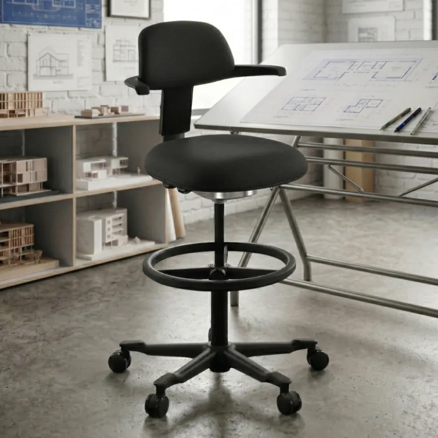 Sgabello da Ufficio Ergonomico Erghos, sedile reclinabile, girevole