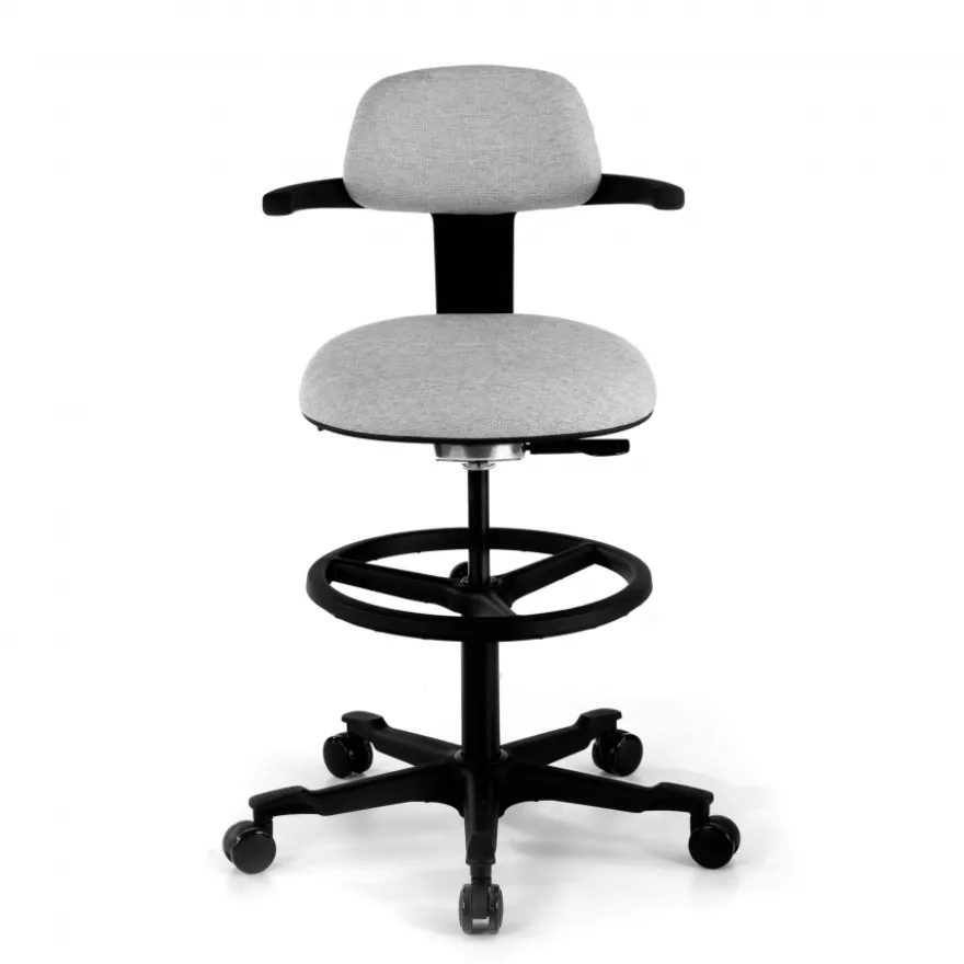 Sgabello da Ufficio Ergonomico Erghos, sedile reclinabile, girevole