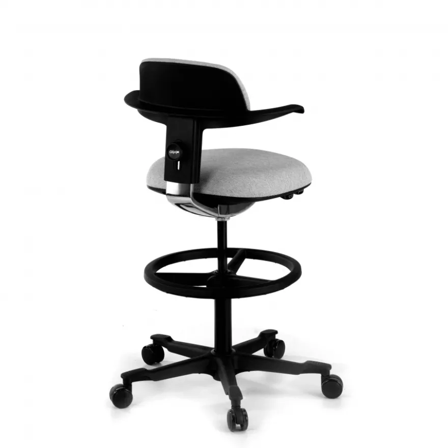 Sgabello da Ufficio Ergonomico Erghos, sedile reclinabile, girevole