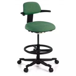 Sgabello da Ufficio Ergonomico Erghos, sedile reclinabile, girevole