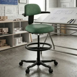 Sgabello da Ufficio Ergonomico Erghos, sedile reclinabile, girevole